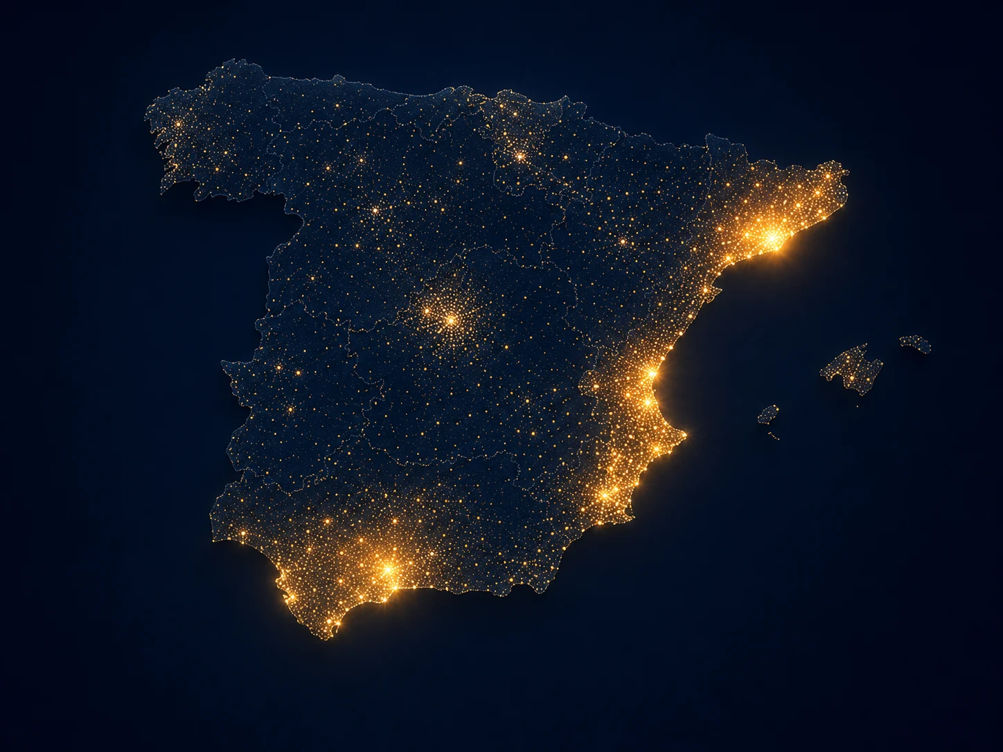 Mapa de España con la distribución geográfica de operadores logísticos bajo radar ACQUIXORY